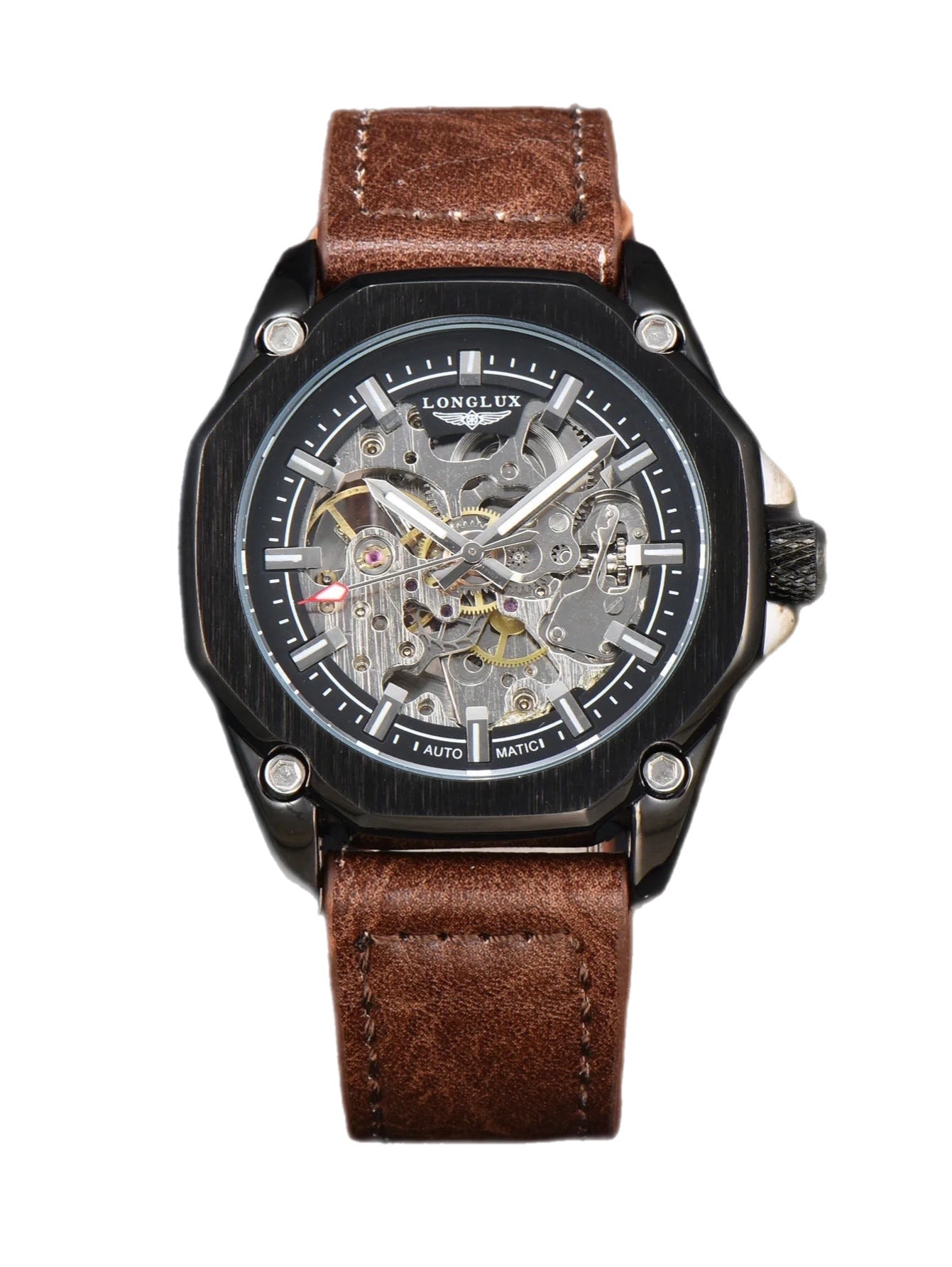 Relógio Masculino - Leather Tourbillon
