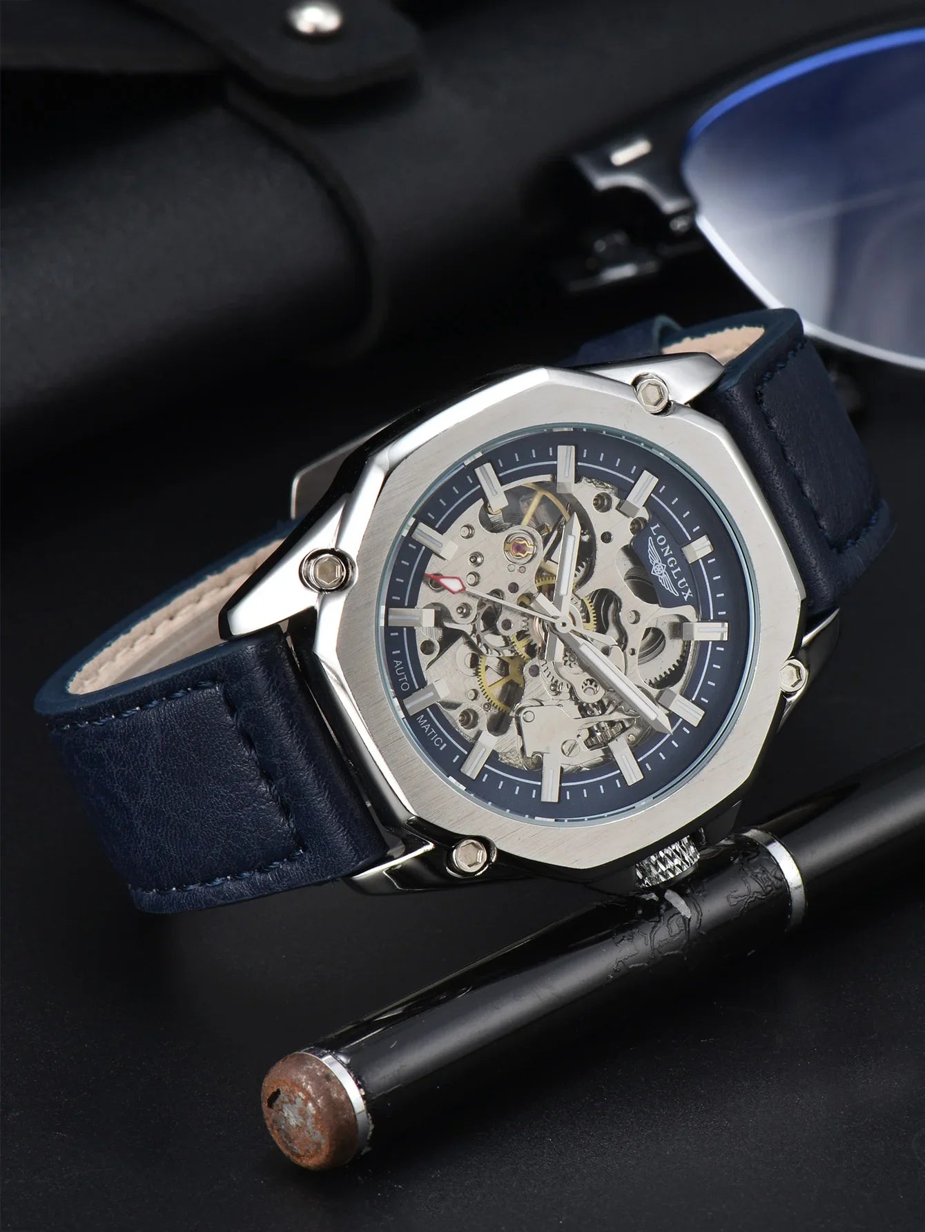 Relógio Masculino - Leather Tourbillon