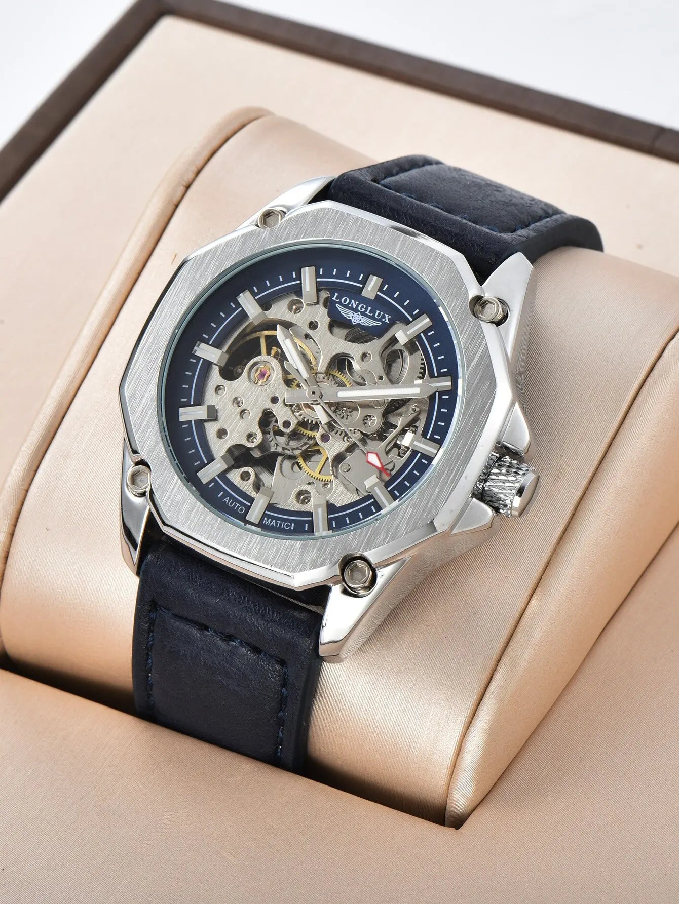 Relógio Masculino - Leather Tourbillon